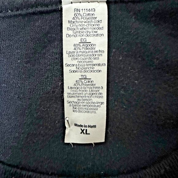 The Beatles Womens XL Crop Top Graphic‎ Tee Let It Be Record Art Black Casual - Picture 8 of 10